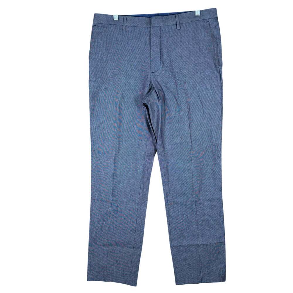 Banana Republic Mens Pants Blue Non Iron Modern Slim Fit 100% Cotton 33x32
